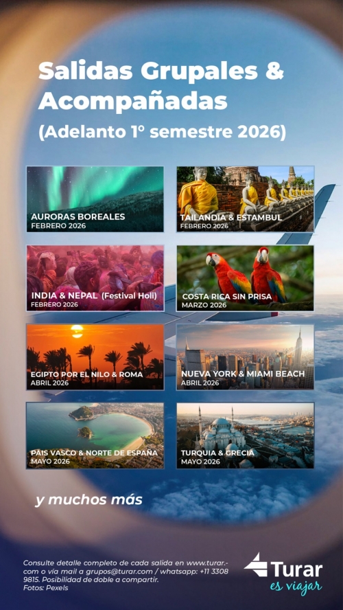  ADELANTO EXCLUSIVO 1ER SEMESTRE 2026   SALIDAS GRUPALES & ACOMPAADAS 