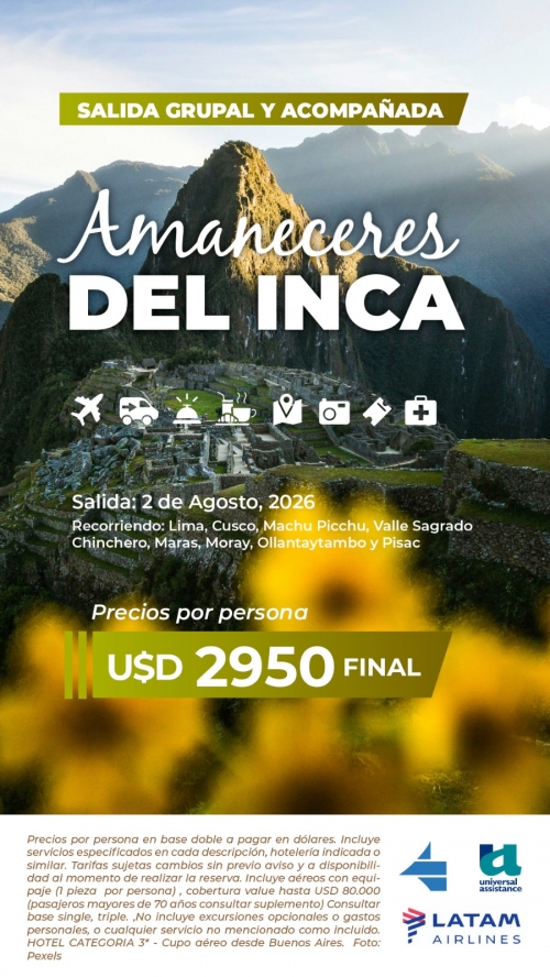 SALIDA GRUPAL Y ACOMPA�ADA  AMANECERES DEL INCA