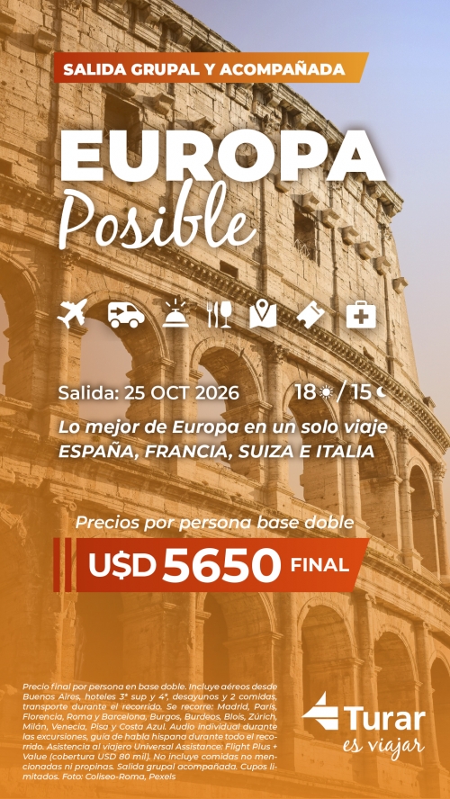 Salida grupal y acompa�ada; Europa Posible 2026                                                                                                                 